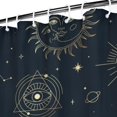 thumbnail image 4 of Goth Bathroom Shower Curtain, Celestial Moon and Sun Print, Cosmic Starry Night Gothic Aesthetic Fabric, Witchy Astrology Vibe, Waterproof Curtain 72x84 with Hooks, 4 of 5