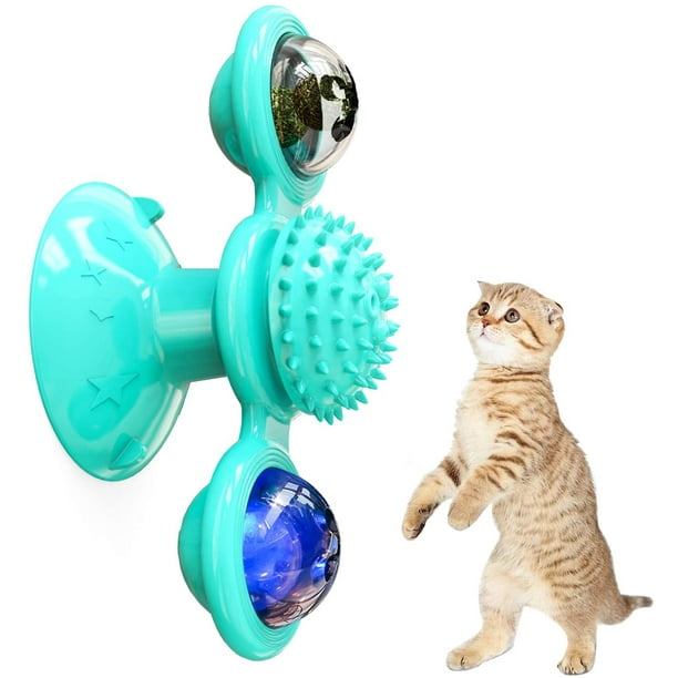 1 Pack Cat Toys Interactive Chew Toys for Cats Ball Windmill Catnip Toy