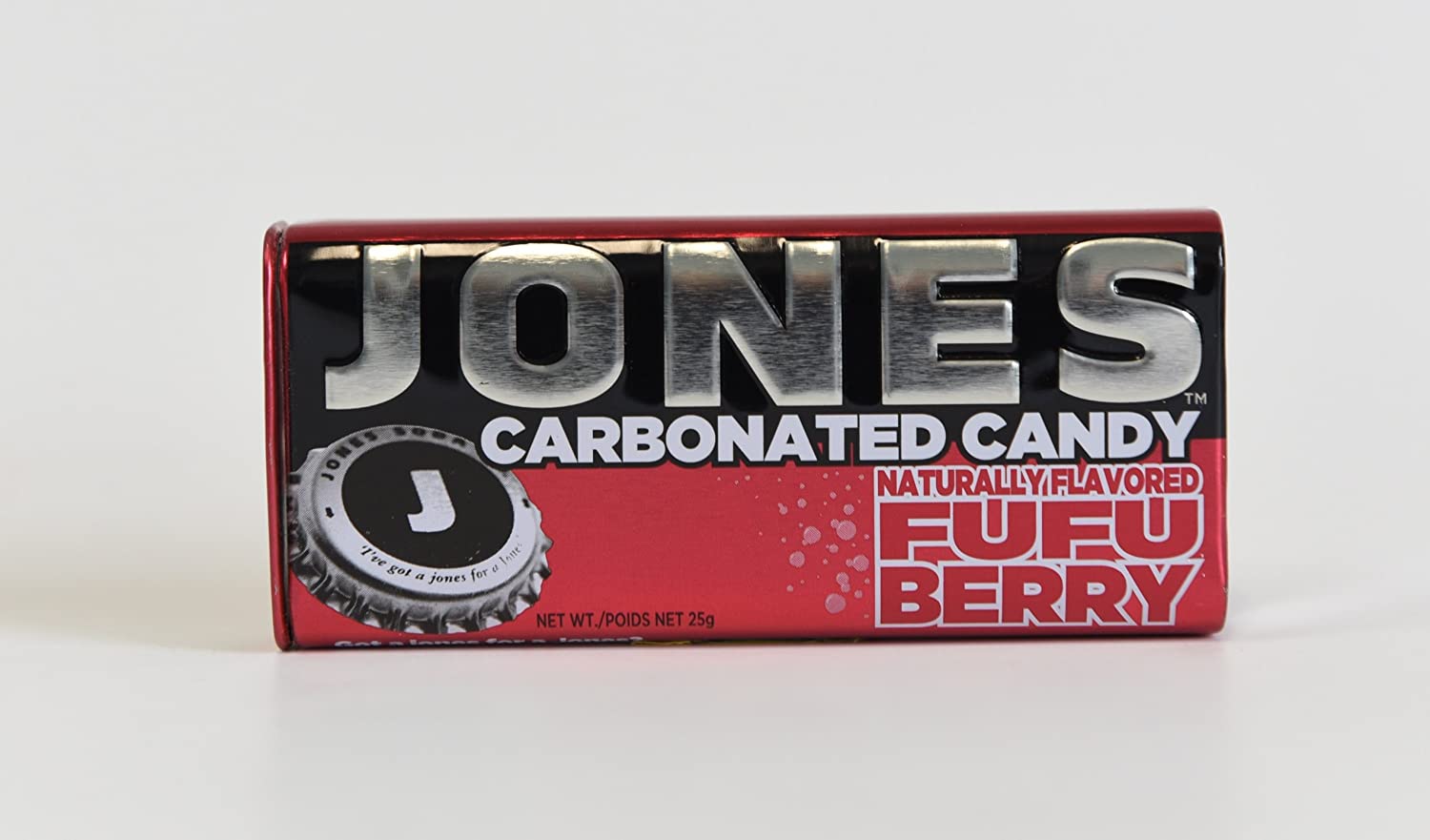 JONES Soda Carbonated Candy, Fufu Berry, Pack of 8
