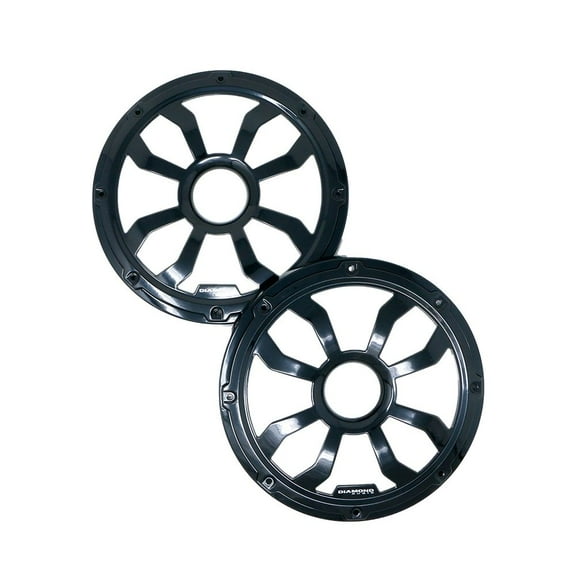 Diamon Audio 6.5″ Flush Mount Speaker Grills, Pair (Black), Steel With Powder Coating