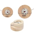 thumbnail image 2 of Solid Wood Circular Crystal Lamp Holder, Led Lamp Holder, Rechargeable Type, 2 of 4