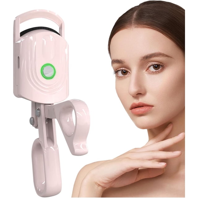 Rizres de pestañas climatizs, rizr eléctrico de pestañas, recargable por USB, rizr natural para pestañas de ojos de larga duración, herramientas de maquillaje, regalo (rosa)