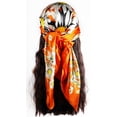 thumbnail image 2 of CAILDANL Silk Like Head Scarf for Women Satin Printed Bandana for Hair Wrapping Fashion Accessory 35 Inch Square Hair Scarf, 2 of 6