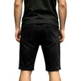 thumbnail image 4 of Mifsaly Mens Denim Shorts Elastic Waist Drawstring Relaxed Fit Jean Shorts Comfortable Lightweight Casual Summer Everyday Wear Clothes Black,XXS, 4 of 6