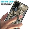 thumbnail image 3 of Case with Clip for Jitterbug Smart4, Nakedcellphone Rugged Ring Grip Cover with Stand and [Belt Hip Holster] for Lively Smart 4 Phone (2023, T608G) - Outdoor Camo Tree Design, 3 of 10