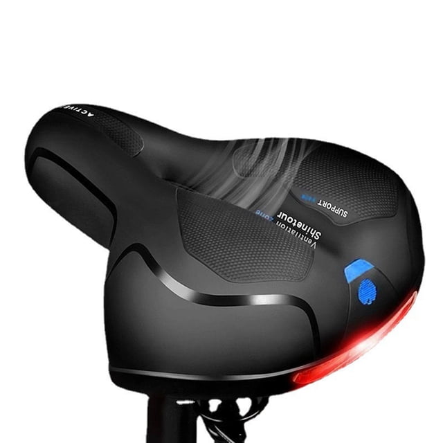 Sillines de bicicleta Asiento de bicicleta Cojín de sillín de bicicleta cómodo y transpirable Resistente al agua con doble absorción de impactos para MTB Mountain Road Bike Maboto Sillines de bicicleta