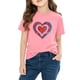 thumbnail image 4 of Blusas y camisas de manga corta con cuello redondo para niños y niñas, camisetas gráficas de manga corta, blusas con estampados bonitos para la temporada escolar., 4 of 9