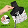 thumbnail image 4 of Haosy Butterflies and Flowers Golf Mallet Putter Cover Strong Magnetic Leather Golf Club Headcover Closure, 4 of 7