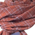 thumbnail image 4 of Splozh Women's Winter Plaid Scarf Warm Women Winter Tartan Scarf Ladies Warm Blanket Pashmina Shawl Brick Red,One Size, 4 of 5