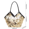 thumbnail image 2 of Lunxisen 2 Pcs Fashionable Small Bag Female Texture Trendy Sequins Casual Tote Bag Versatile Shoulder Crossbody Bag for Women Daily Use, 2 of 9