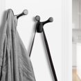 thumbnail image 5 of Gancho de pared de 3 uds, gancho de baño con cuerno de vaca, negro, 5 of 5