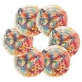 thumbnail image 2 of Butterflies Flowers Painting 6 Pcs Drink Coasters with Holder Absorbent Coasters Woven Coasters for Drinks Table Desk Protection Home Decor, 2 of 7