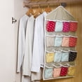 thumbnail image 2 of Over The Door Shoe Organizer, 16 Pockets, Dust-Proof Polyester, Space-Saving for Closet, Bathroom, or Bedroom Storage, 2 of 7
