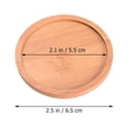 thumbnail image 2 of 8 Pcs Plateaux Ronds en Chocolat Bambou pour Plantation Intérieure 2.6x2.6x0.4in, 2 of 9