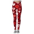 thumbnail image 3 of Mepaouo Women's High Waist Tights Valentines Ankle Elastic Printed Yoga Leggings Trousers Sizes S-2X, 3 of 6