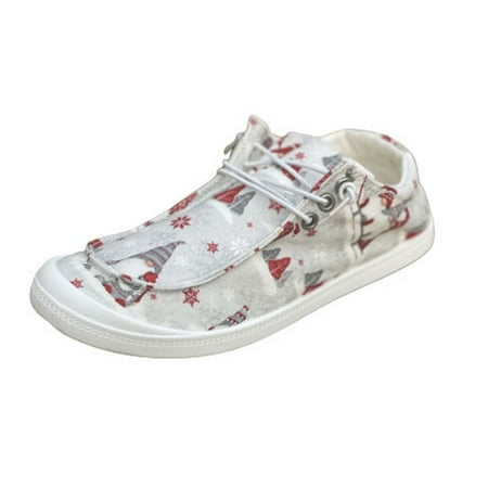 

Women Flats Canva Shoes Fashion Print Lightweight Soft Platform Sneaker Jogger Sport Lace up Slip On Shoes Loafers
