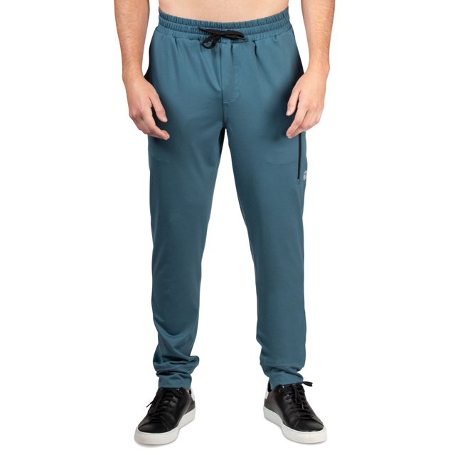 Natori Mens Rumi Modern-Fit Stretch Pajama Joggers, Blue, Large