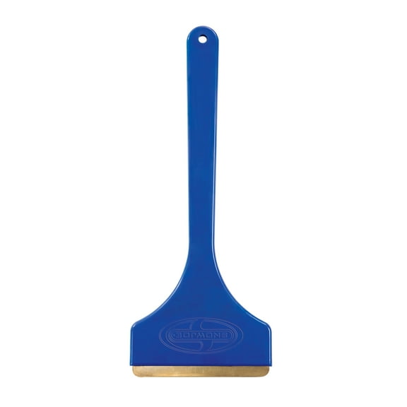 Snow Joe Ice Scraper W/ Oversized Handle, 4.8-inch Brass Blade
