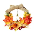 thumbnail image 2 of AYktou Fall Wreath with Artificial Maple Leaves Pumpkin & Berry, Artificial Floral Wreath for Front Door, Thanksgiving Halloween Wreath Autumn Garland Wall Farmhouse Holiday Outdoor Indoor Decor, 2 of 6