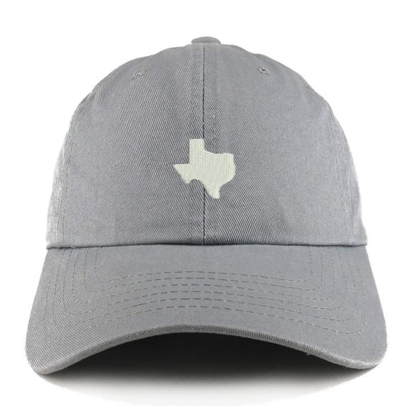 Trendy Apparel Shop Texas State Map Embroidered Low Profile Soft Cotton Dad Hat Cap