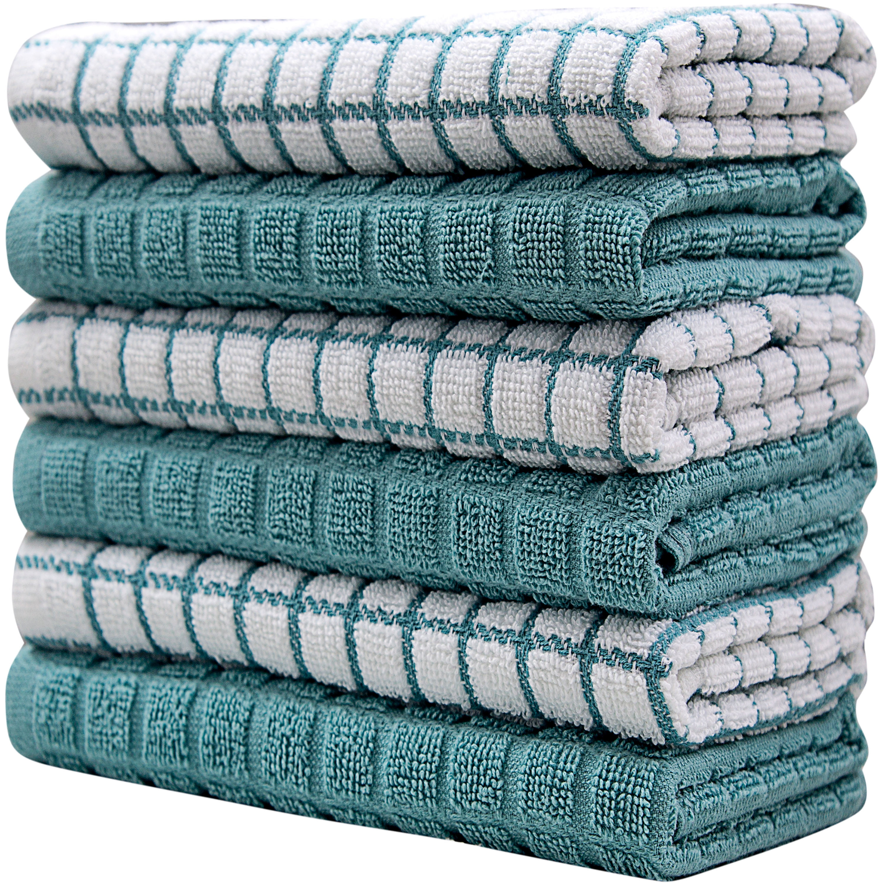 Kitchen Dish Towels Ring Spun Cotton Large 18 x 28 6-Pack Big Waffle -  Kitchen Towel, Hand Towels, Tea Towels, Dish Towels and Dish Cloth (Cream).