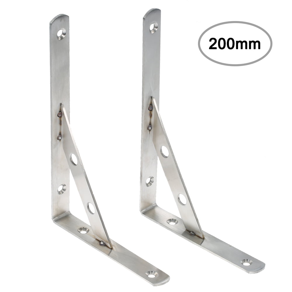 2pcs Triangular Bracket Stainless Steel Triangular Support Bracket Set of 2pcs Shelf Brackets
