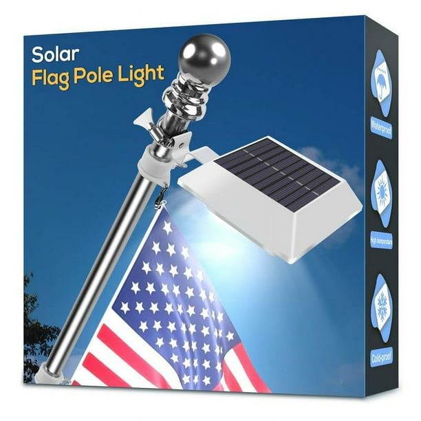 Linterna solar con forma de bandera Little Joke, 12 LED, 5 a 6 pies, resistente al agua