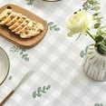 thumbnail image 5 of St. Patrick''s Day Rectangular Tablecloth 60×84 Inch, Buffalo Plaid Shamrock Eucalyptus Washable Table Cover for Party Picnic Dinner Decor, 5 of 6