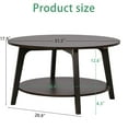 thumbnail image 3 of CL.HPAHKL Round Coffee Table, 31.5'' Wooden Circle Coffee Table with Storage, 2-Tier Center Table for Living Room, Apartment, Small Space, Grey, 3 of 8
