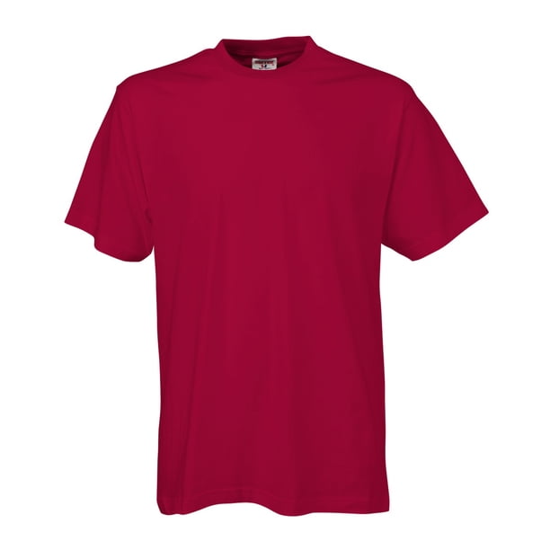 Tee Jays - Camiseta básica super suave de manga corta (Rojo Profundo)