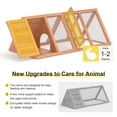 thumbnail image 3 of Phonjoroo Wooden Ventilated Chicken Coop for 2 Chickens, Brown, 3 of 7