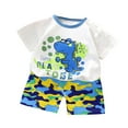 thumbnail image 1 of TBWNWG Girls Outfits Set for Summer - Short Sleeved T-Shirt with Matching Shorts Two Piece,Sizes 5-6 Years, 1 of 3