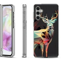 OneToughShield ® Shockproof Phone Case Compatible with Samsung Galaxy A35 5G - Geometric Deer
