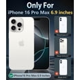thumbnail image 2 of for iPhone 16 Pro-Max Case: Magnetic Military Grade Drop Protection Anti Yellowing Cell Phone Cover - Rugged Shockproof Protective Bumper Transparent Cases(Clear),Clear, 2 of 5