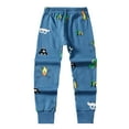 thumbnail image 2 of Cowsor Boys Plaid Sweatpants Fleece Lined Bottom Pants Girls Warm Winter Athletic Jogger Pants Elastic Waisted Kids Clothes, 2 of 7
