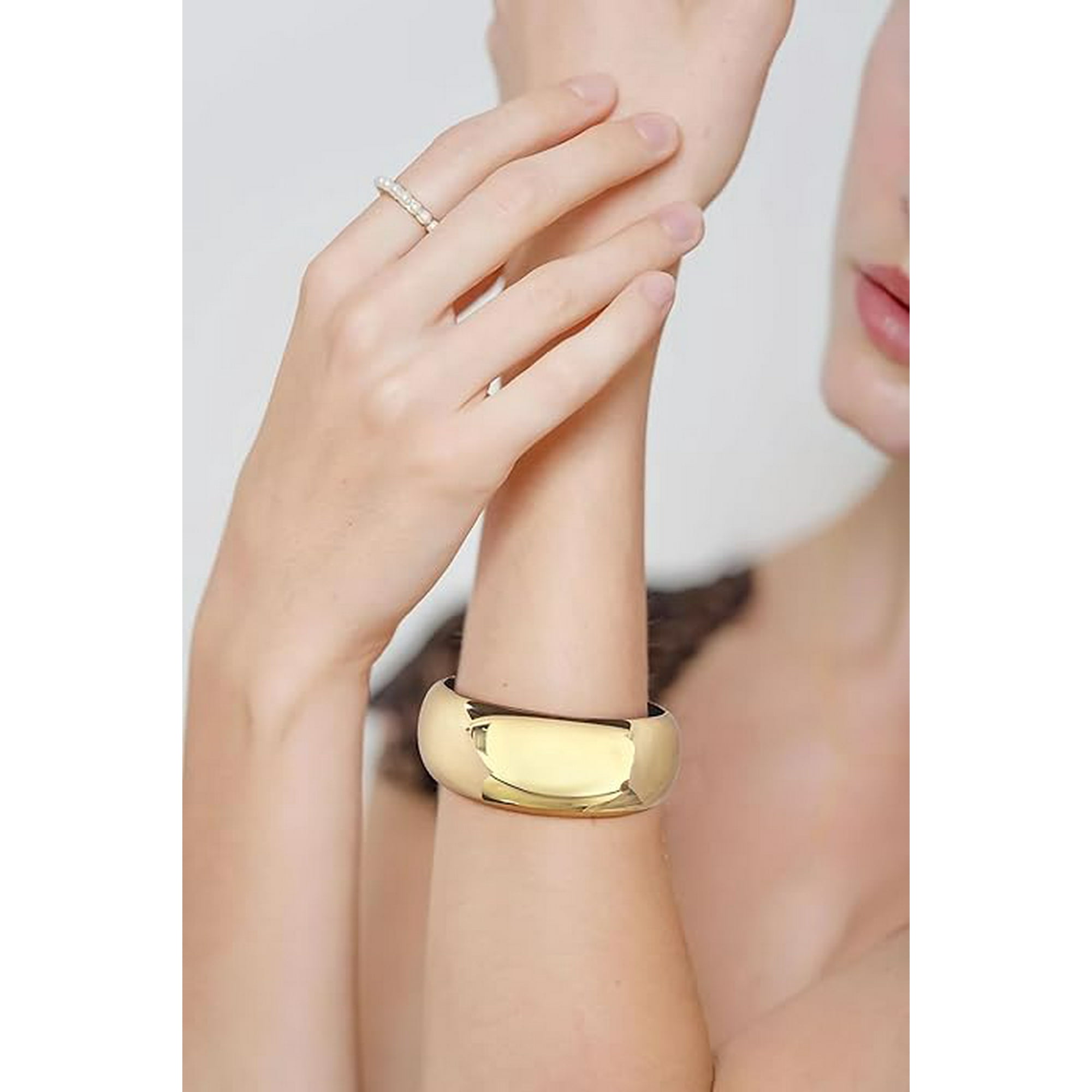 Chunky gold cuff bracelet deals