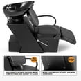 thumbnail image 2 of Artist Hand Black Shampoo Bowl and Chair Backwash Sink Salon Spa Beauty Tattoo with Adjustable Ceramic Bowl, Footrest, 2 of 7