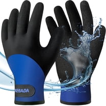 1 Pairs KEBADA T2 Cold-Weather Waterproof Work Gloves - Insulated Thermal Gloves for Men & Women, Heavy-Duty Grip, X-Large, Blue