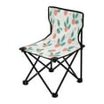 thumbnail image 2 of 600D Oxford Camping Chair Portable Foldable Chair Supports 220 lbs for Picnic, Fishing, Backpacking Peach Holly Leaves and Berries, 2 of 8
