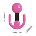 thumbnail image 3 of Oggfader Suction Cup No Drill Slipper Rack - Bathroom Wall Mounted Drainage Storage Hook, Pink, for Tile Glass Walls, Space-Saving Shoe Holder, 3 of 6