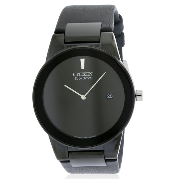 Citizen Men's Eco-Drive Axiom Black Leather Watch, AU1065-07E