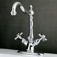thumbnail image 2 of Kingston Brass KS1431BEX Essex Two-Handle Bathroom Faucet with Brass Pop-Up and Cover Plate, Polished Chrome, 2 of 4