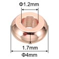 thumbnail image 2 of 4mm Spacer Beads, 100 Pcs Flat Bead Spacers Bulk Flat Round Disc Beads Loose Metal Brass for Jewelry Making, Rose Gold, 2 of 5