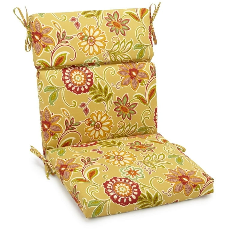 Blazing Needles Outdoor Seating Patio Chair Cushion Luxury Azure 48x22 Walmart