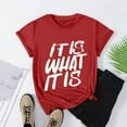 thumbnail image 5 of Fesfesfes Tops for Women's Spring And Summer Casual Daily Round Neck Short Sleeve Print Graphic T-Shirt Short Sleeve Round Neck Top/Shirt T Shirt XL(US:10), 5 of 8