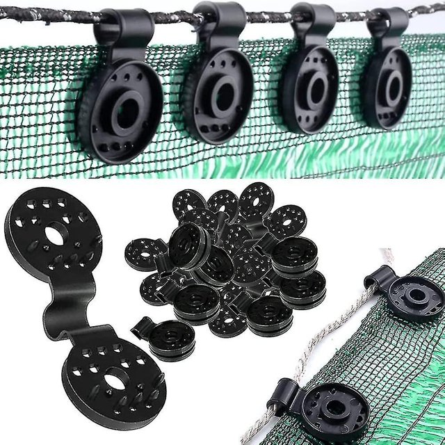 Paquete de 100 agarres de bloqueo resistentes para tela de sombra, nueva abrazadera de plástico para fijación de tela de sombra, Clips para lona Premium Fen