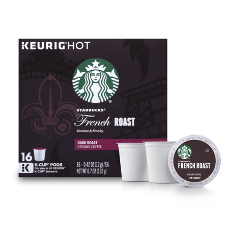 - (4 Pack) Starbucks French Roast Dark Roast Single Cup Coffee for Keurig Brewers, 1 Box of 16 (16 Total K-Cup Pods)