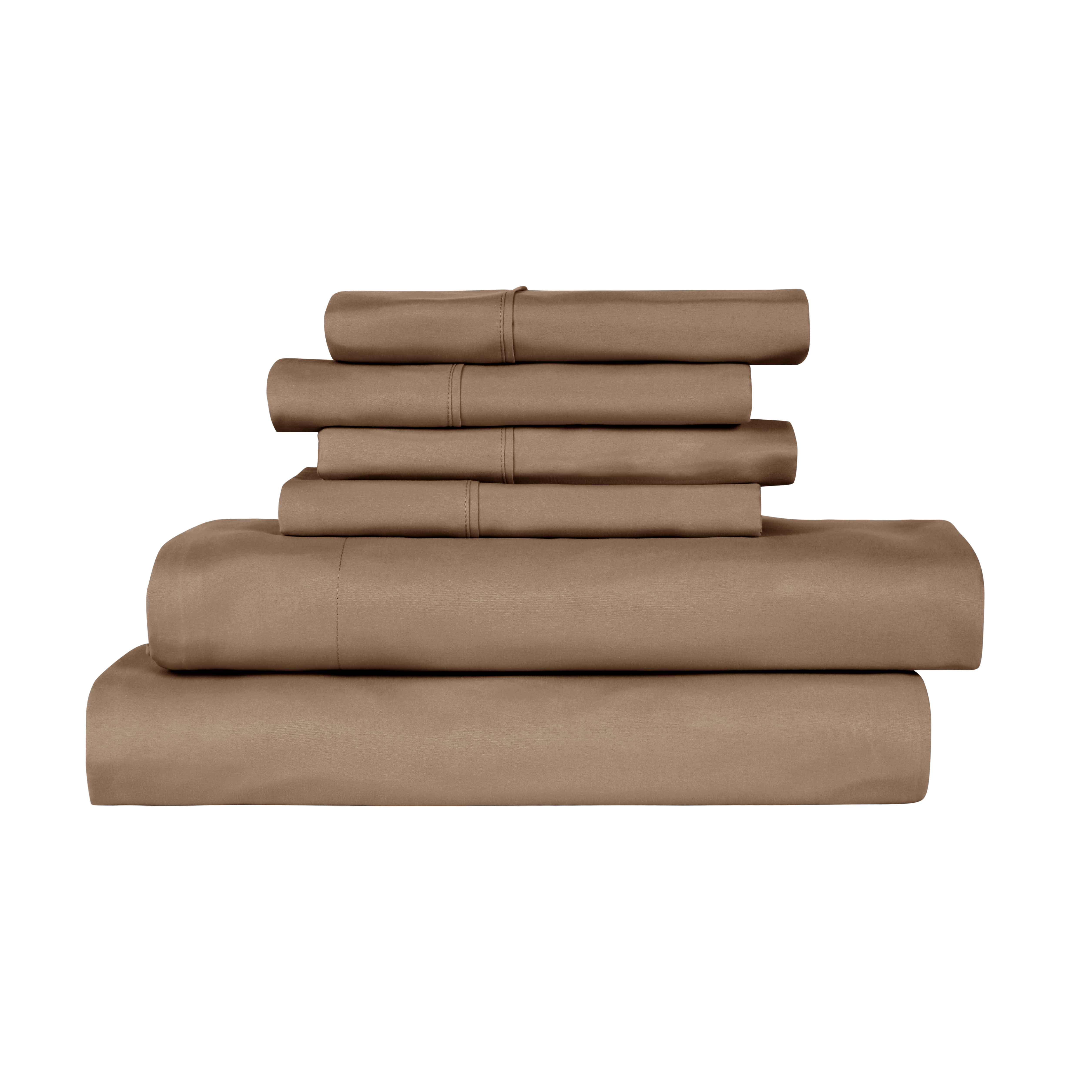 Bamboo 6-Piece Luxury Sheet Set - 14 Colors - Chocolate - Cal King