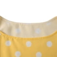 thumbnail image 6 of YUGYXL Women's Plus Size Mini Dress Crew Neck Sleeveless Dress Polka Dot High Waist Dresses Boho Ruffled Summer Dresses Yellow XXXXL, 6 of 7