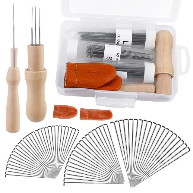 Kit de agujas para fieltrado de lana Mayboos de 74 piezas con 3 tamaños